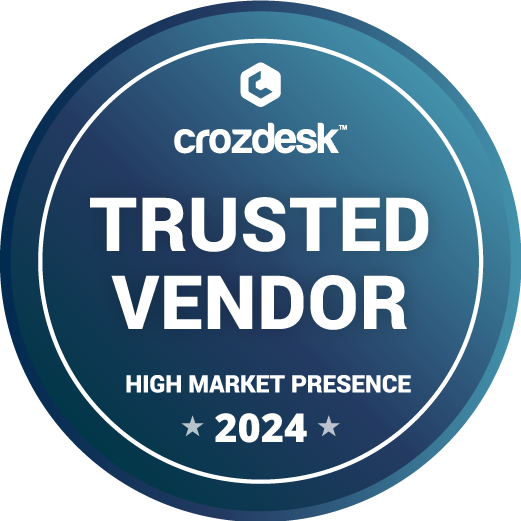 Crozdesk trusted vendor 2024 badge
