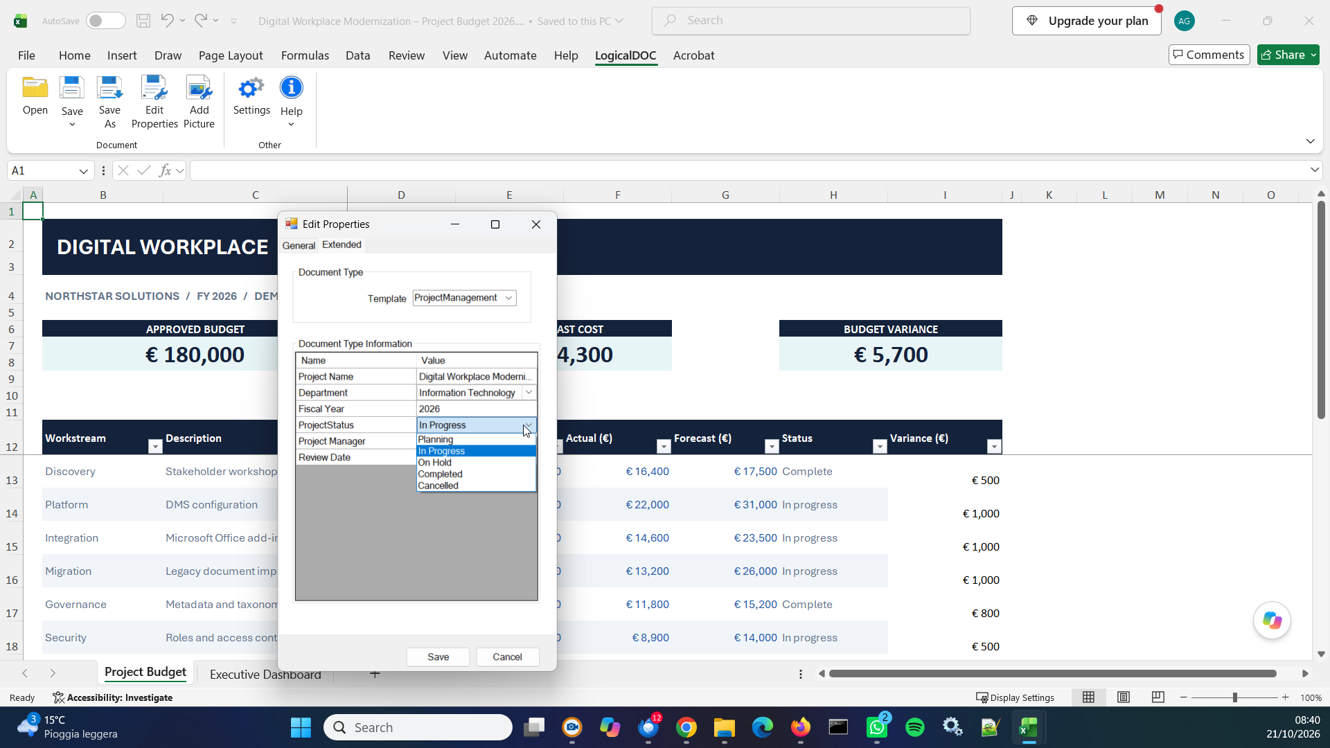 Edit Metadata in Excel