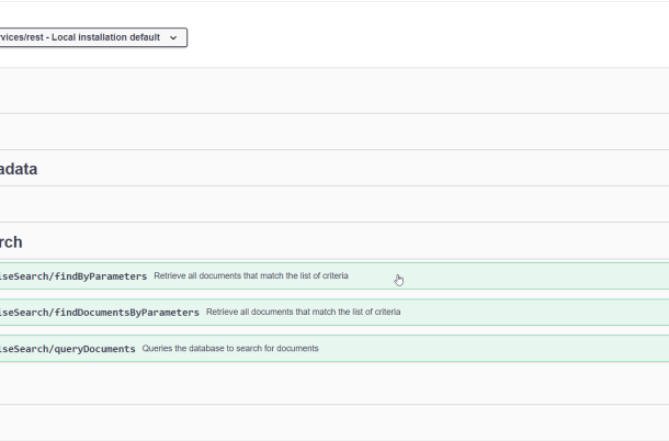LogicalDOC 8.6 enterprise search REST API webservice methods