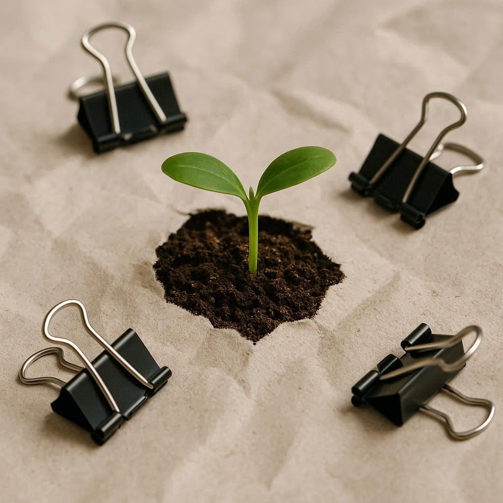 Digital document management system reducing paper waste in office environment